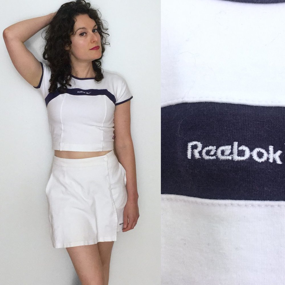 90s Vintage REEBOK Tennis Outfit, Women's Shirt & Skort Set